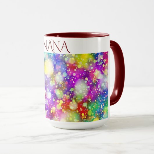 Tasse à café "NANA" en plusieurs couleurs. (Devant droit)