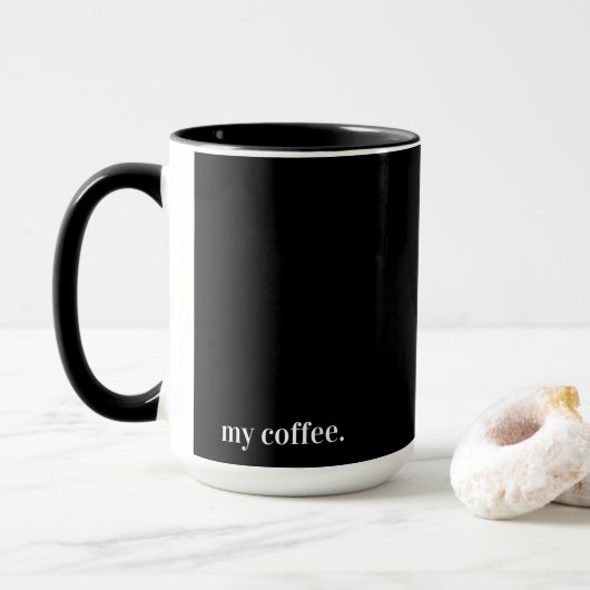 Tasse à café noir (Avec donut)