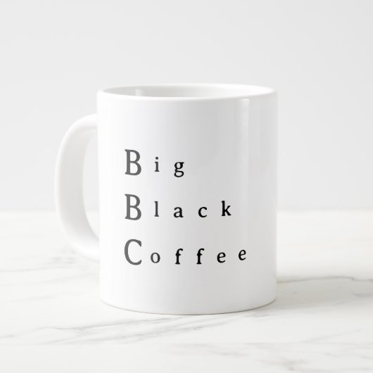 Tasse à café noir BBC (Devant gauche)