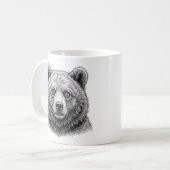 Tasse à café noire Ourson Brun (Devant gauche)