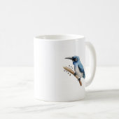 Tasse à café Oiseau Bleu sur une Branche (Devant droit)