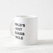 Tasse à café Oncle le Plus Badass du Monde (Devant gauche)