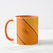 Tasse à café orange motif bois (Gauche)