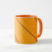 Tasse à café orange motif bois (Devant droit)