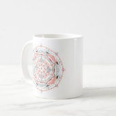 Tasse à café originale Mandala Design 2 faces Roug (Devant gauche)