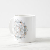 Tasse à café originale Mandala marron recto-verso (Devant gauche)