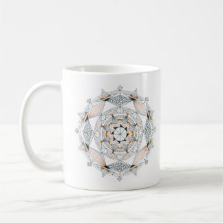 Tasse à café originale Mandala marron recto-verso