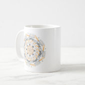 Tasse à café originale mandala recto-verso orange (Devant gauche)