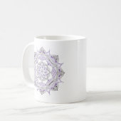 Tasse à café originale mandala recto-verso violet (Devant gauche)