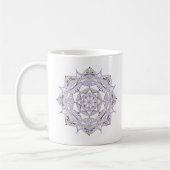 Tasse à café originale mandala recto-verso violet (Gauche)