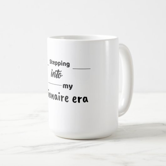 Tasse à café ou tasse à thé avec affirmation (Devant droit)