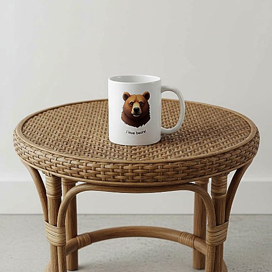Tasse à café Ourse Marron Mignonne