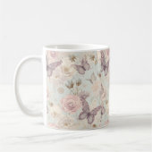 Tasse à café Papillon Pastel & Fleurs (Gauche)