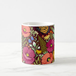 Tasse à café Papillons souverains Coquelicots Abst