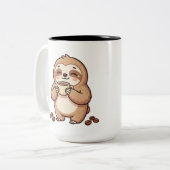 Tasse à café paresseux Mug deux tons (Devant gauche)