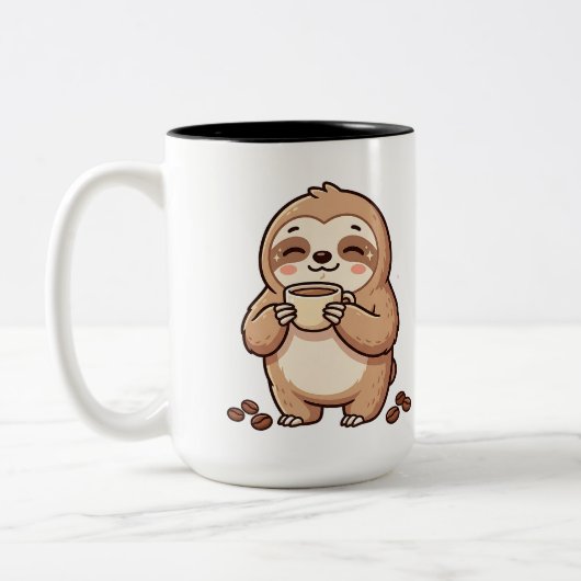 Tasse à café paresseux Mug deux tons (Gauche)