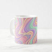 Tasse à café pastel douce avec un éclair abstrait (Devant gauche)