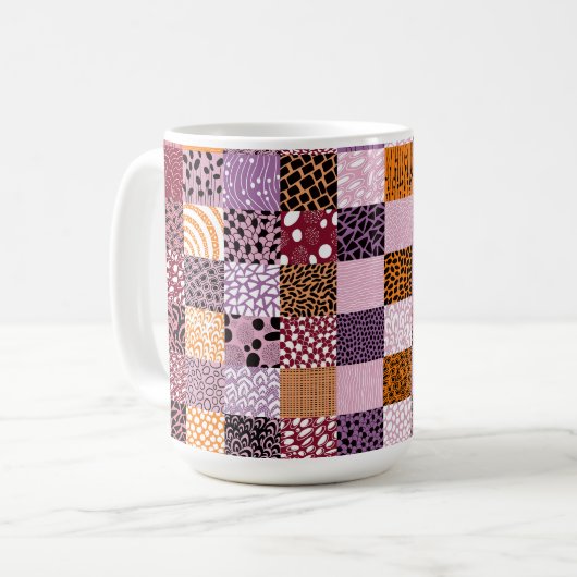 Tasse à café Patchwork Rose (Devant gauche)