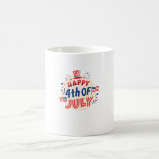 Tasse à café patriotique du 4 juillet - Étoiles et