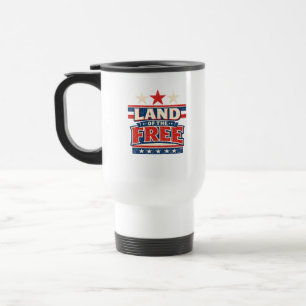 Tasse à café patriotique Terre de liberté