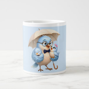 Tasse à café Père Oiseau Cadeau de famille mignon