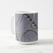 Tasse à café Perles avec reflets métalliques bleus (Devant gauche)