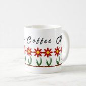 Tasse à café personnalisable avec fleurs mignonnes (Devant droit)