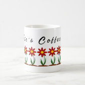 Tasse à café personnalisable avec fleurs mignonnes (Centre)