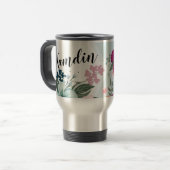 Tasse à café personnalisée 15 onces Fleur tropical (Devant gauche)