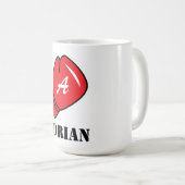 Tasse à café personnalisée avec icône de gant de b (Devant droit)