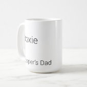 Tasse à café personnalisée avec nom de teckel mini (Devant gauche)