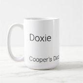 Tasse à café personnalisée avec nom de teckel mini (Gauche)