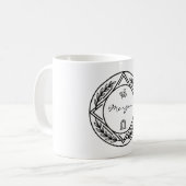 Tasse à café personnalisée avec nom ou initiale (Devant gauche)