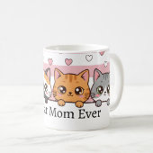 Tasse à café personnalisée avec un chat de dessin (Devant droit)