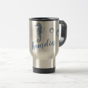 Tasse à café personnalisée de 15 onces Seahorse Oc