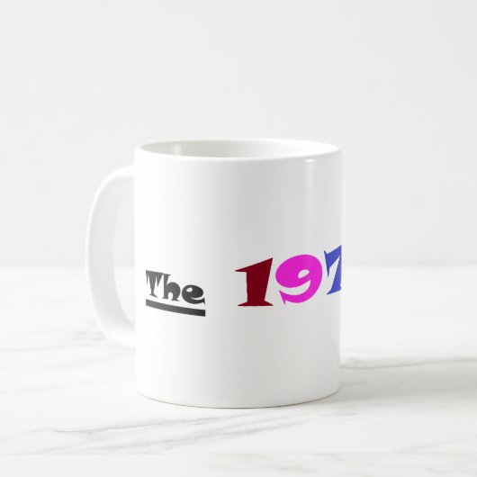 Tasse à café personnalisée des années 1970 (Devant gauche)
