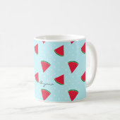 Tasse à café personnalisée Fun Summer Blue Pastèqu (Devant droit)