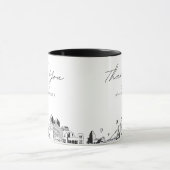 Tasse à café personnalisée minimale pour mariage à (Centre)