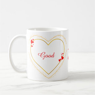 Tasse à café personnalisée minimaliste Cœur Doré