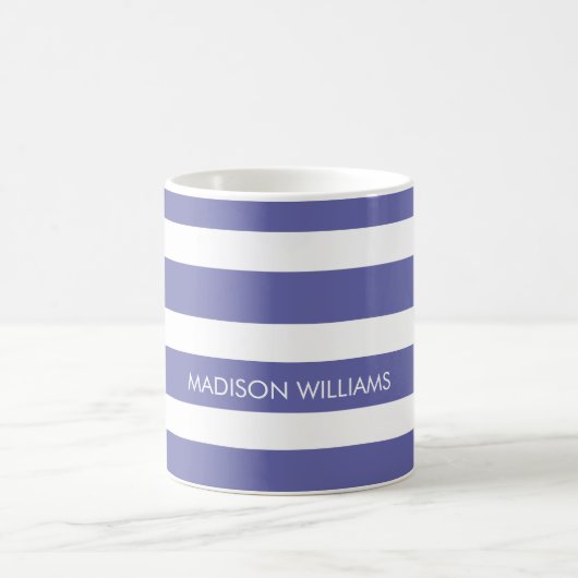 Tasse à café personnalisée rayée (Centre)