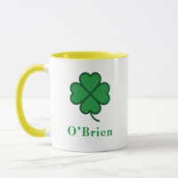 Tasse à café personnalisée Trèfle vert irlandais c