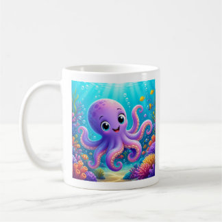Tasse à café Pieuvre Violette Drôle