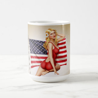 Tasse à café Pin-Up Rétro - American Beauty