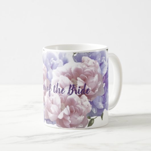 Tasse à café Pivoines Mère de la Mariée (Devant droit)