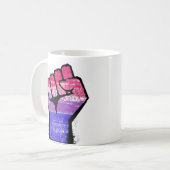 Tasse à café Poing de protestation bisexuel (Devant gauche)