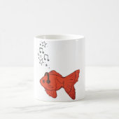 Tasse à café Poisson Rouge Mignon avec Écouteurs (Centre)