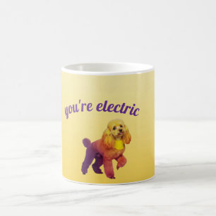 Tasse à café Pop Art Chien Poodle Électrique