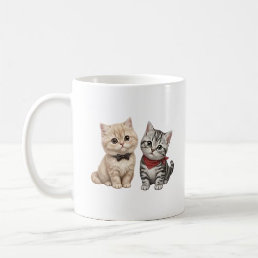 Tasse à café pour amateur de chats mignons (Gauche)