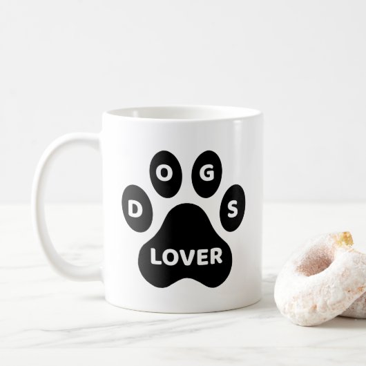 Tasse à café pour amateur de chiens (Avec donut)