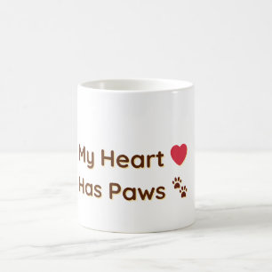 Tasse à café pour amoureux d'animaux Mon cœur a de
